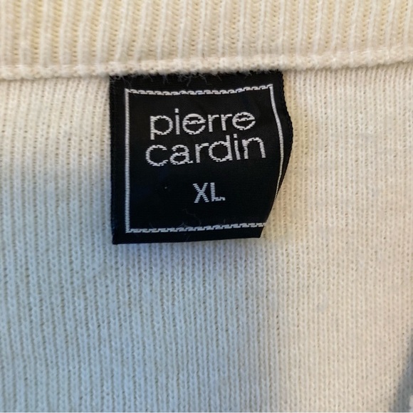 Vintage Pierre Cardin 100% Soft Orlon Ivory V-Neckline Long Sleeve Sweater Sz XL - Picture 3 of 6